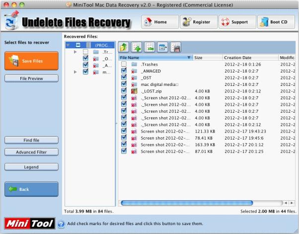 minitool data recovery find file after scan